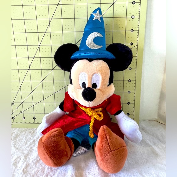 Mickey Mouse Fantasia Wizard Plush 12" Walt Disney World - Picture 1 of 6